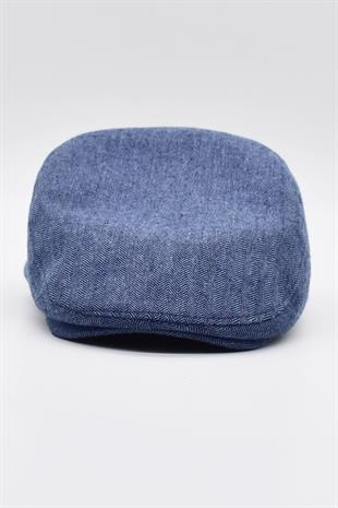 Erkek London Cap 100% Pamuk Gatsby Ivy Kasket Şapka Lacivert