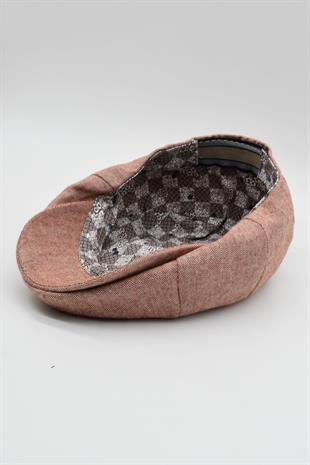 Erkek Newsboy Kep 100% Pamuk Gatsby Ivy Kasket Kiremit