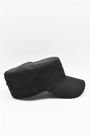 Erkek Pamuklu Fidel Castro Şapka Siyah Ayarlanabilir Outdoor Cap