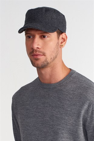 Mens Winter Herringbone Worker Cap Hat