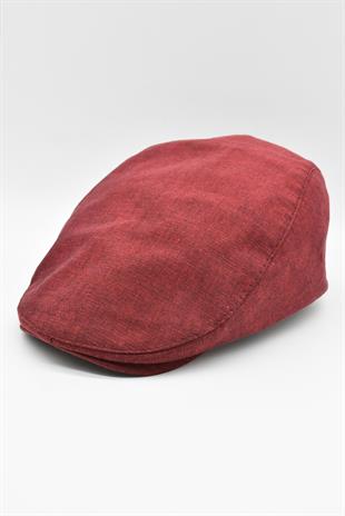 Erkek Yazlık Şapka İskoç Kasket-Bordo