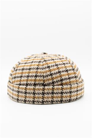 Etnik Desen Kısa Docker Şapka Vintage Cap