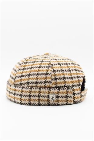 Etnik Desen Kısa Docker Şapka Vintage Cap