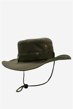 Khaki Green Outdoor Hat Uv Protect Bucket Safari Hat