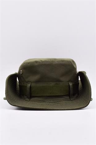 Khaki Green Outdoor Hat Uv Protect Bucket Safari Hat