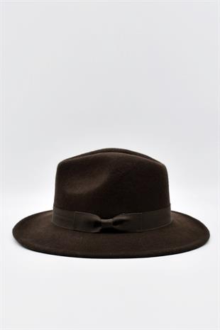 Indiana Jones Erkek Yün Keçe Fötr Şapka Kahve
