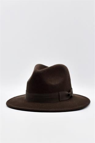Indiana Jones Erkek Yün Keçe Fötr Şapka Kahve