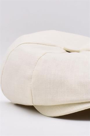 English Style London Flat Cap Hat Cream