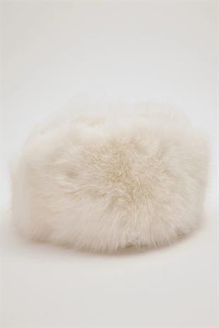 Womens Cossack Kalpak Teddy Hat-Cream