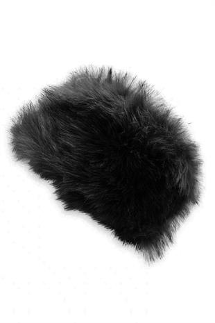 Womens Cossack Kalpak Teddy Black Hat