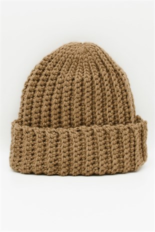 Womens Deve Tüyü Handmade Mohair Winter Beanie