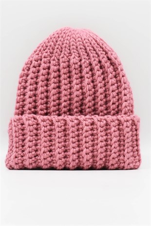 Womens Handmade Winter Beanie Rose