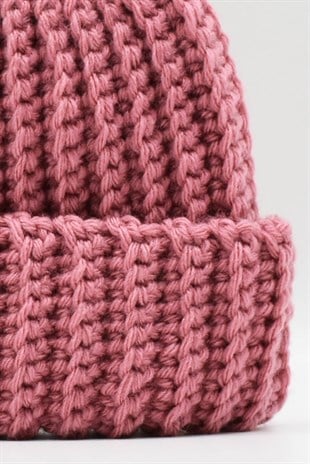 Womens Handmade Winter Beanie Rose