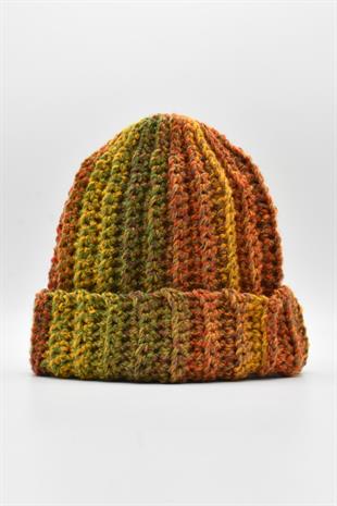 Womens Handmade Winter Beanie Mustard Hat