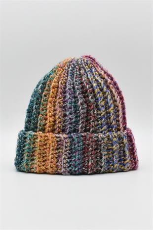 Womens HandmadeWinter Beanie Turquoise Hat