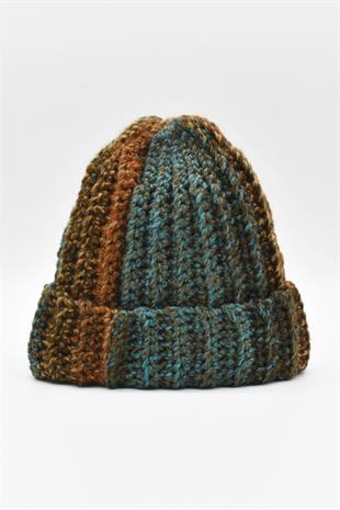 Womens Handmade Winter Beanie Brown Hat