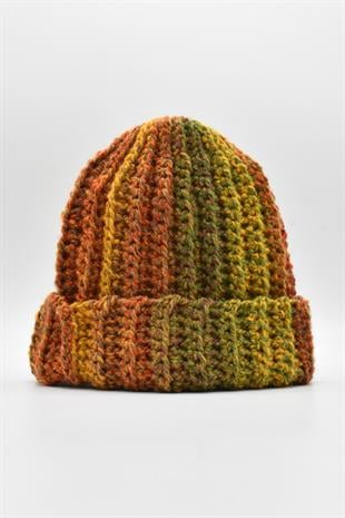 Womens Handmade Winter Beanie Mustard Hat