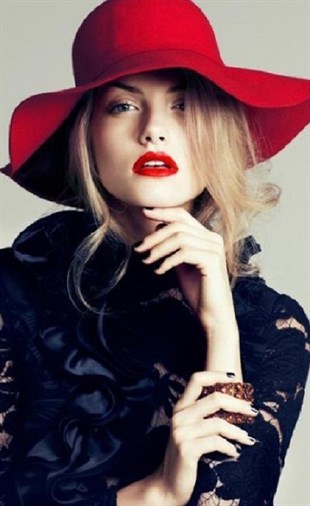 Kadın Floppy Şapka-Bordo