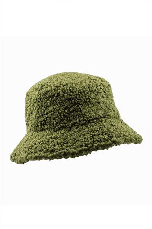 Kadın Haki Kışlık Balıkçı Bucket Şapka