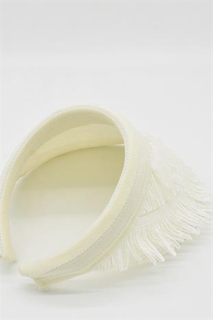 Womens Straw Hairaklı Boho Visor Hat White SS24