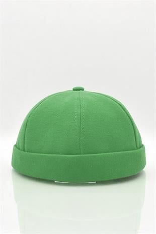 Womens Hipster Folded Cap Light Green Docker Hat