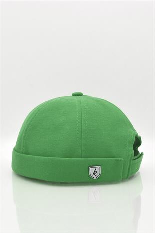 Womens Hipster Folded Cap Light Green Docker Hat