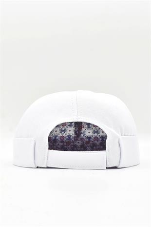 Womens Hipster Folded Cap White Docker Hat