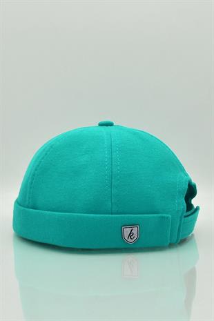 Womens Hipster Folded Cap Blue Docker Hat