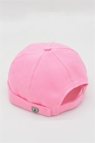 Womens Hipster Folded Cap Pink Docker Hat