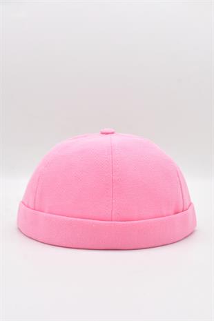 Womens Hipster Folded Cap Pink Docker Hat