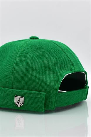 Womens Hipster Folded Cap Green Docker Hat