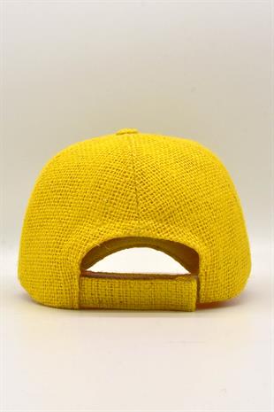 Womens Jüt Baseball Hat Natural Straw Sun Protect Sports Cap