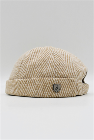 Kadın Kısa Yünlü Ekru Docker Bere