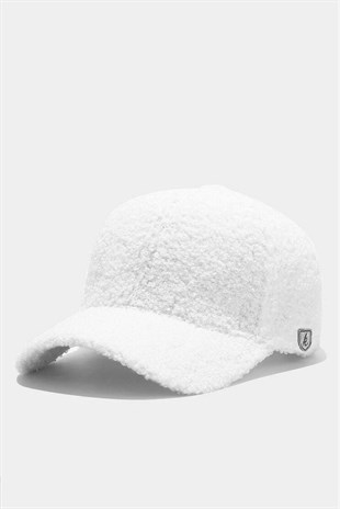 Womens White Teddy Hat Cap Trendy Baseball Cap