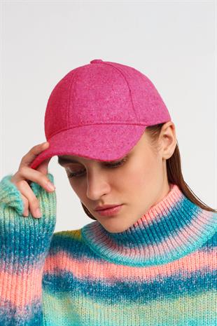 Womens Baseball Cap Winter Velcro Fuşya Hat