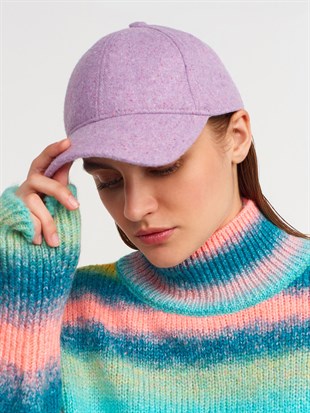 Womens Lilac Winter Baseball Cap Hat
