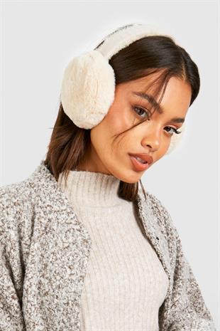 Womens Teddy Ear Flapk Soft Teddy Foldable Ear Muff