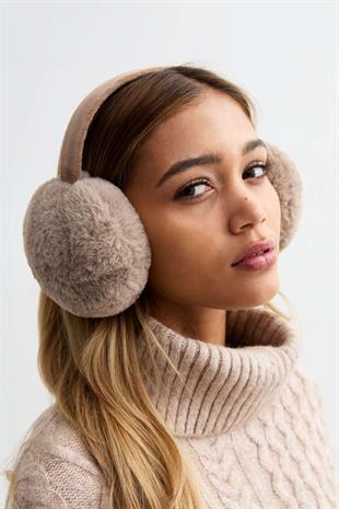 Kadın Peluş Kulaklık Yumuşak Kürklü Katlanabilir Kulak Isıtıcı