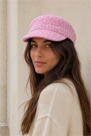 Paris Tweed Cadet Cap – Pink