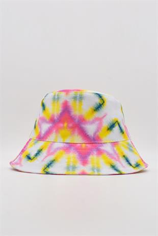 Kadın Pembe Galaxy Desen Kova Balıkçı Şapka Bucket Hat