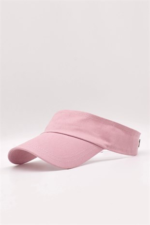 Kadın Pembe Tenis Vizör Cap Yazlık Spor Plaj Şapkası