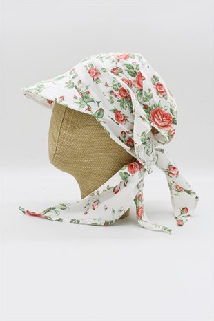 Kadın Safari Bağlamalı Eşarp Siperli Bandana Plaj Şapkası