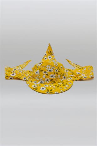 Kadın Safari Bağlamalı Eşarp Siperli Bandana Plaj Şapkası