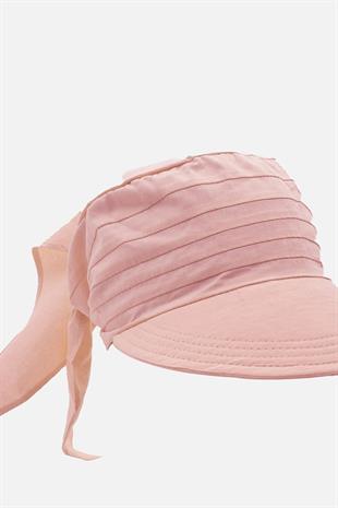 Kadın Safari Bağlamalı Eşarp Siperli Bandana Plaj Şapkası