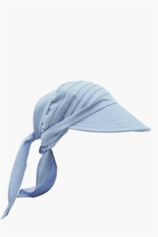 Kadın Safari Bağlamalı Eşarp Siperli Bandana Plaj Şapkası