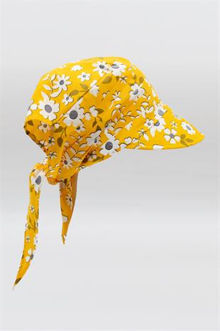 Kadın Safari Bağlamalı Eşarp Siperli Bandana Plaj Şapkası