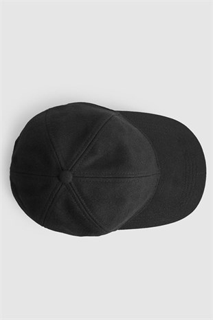 Womens Black Winter Baseball Cap Hat