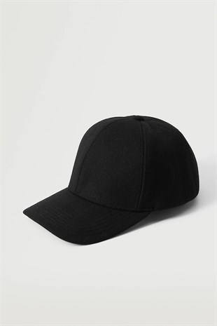 Womens Black Winter Baseball Cap Hat