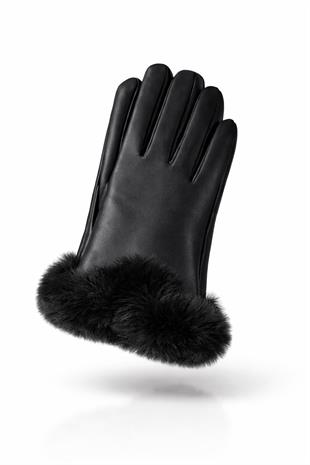 Kadın Suni Deri İçi Polar Dolgulu Eldiven