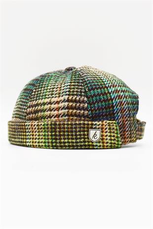 Kısa Yünlü Bere Kontrast Kırçıllı Hipster Docker Şapka